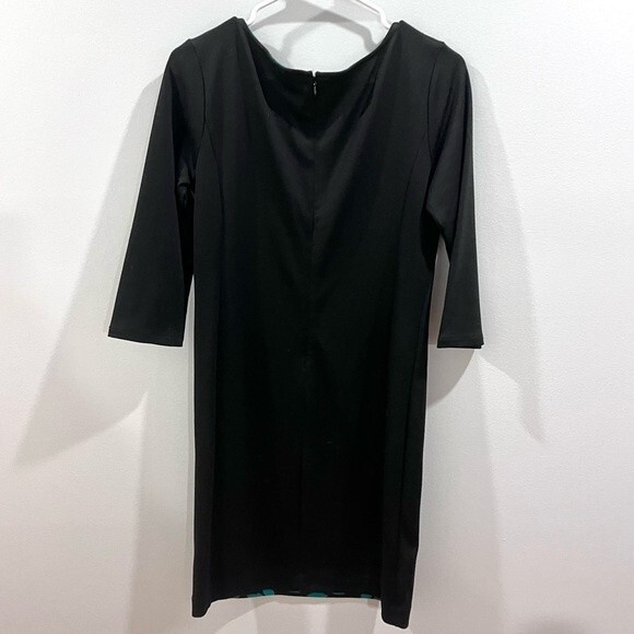 New York & Company black and emerald green sheath dress size small - Picture 4 of 6